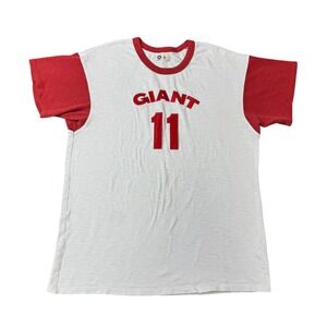American Giant 11 Ringer T-Shirt Mens XL White Red Retro Varsity Sports Tee